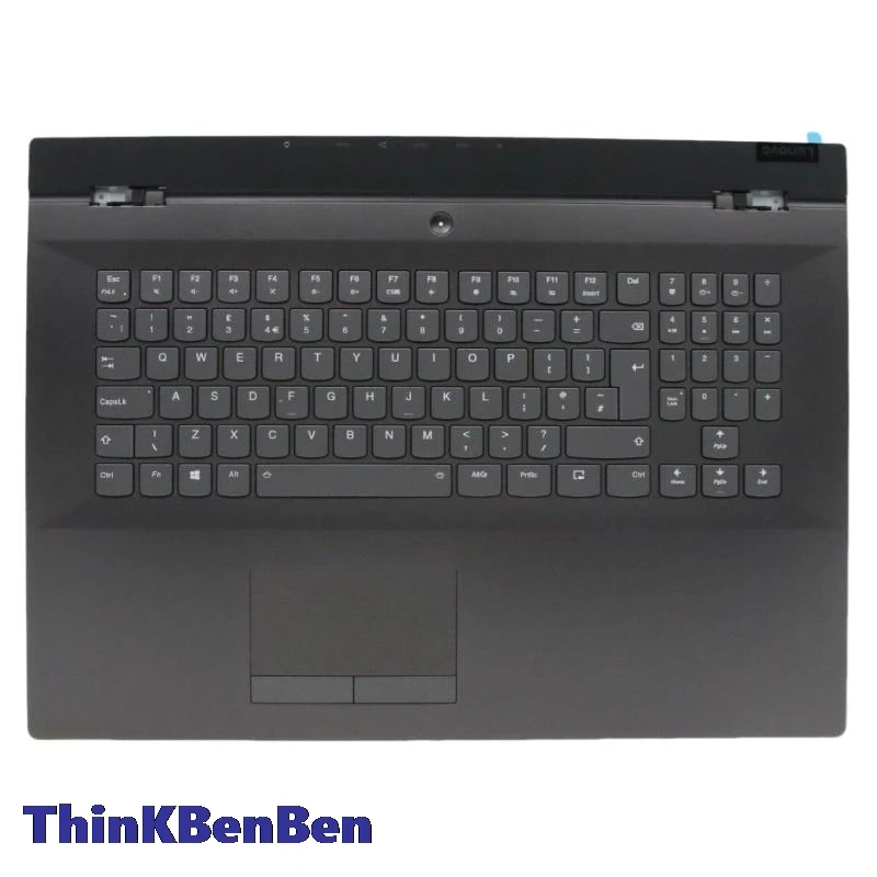 

UK English Black Keyboard Upper Case Palmrest Shell Cover For Lenovo Legion Y730 17 17ICH 5CB0S57339