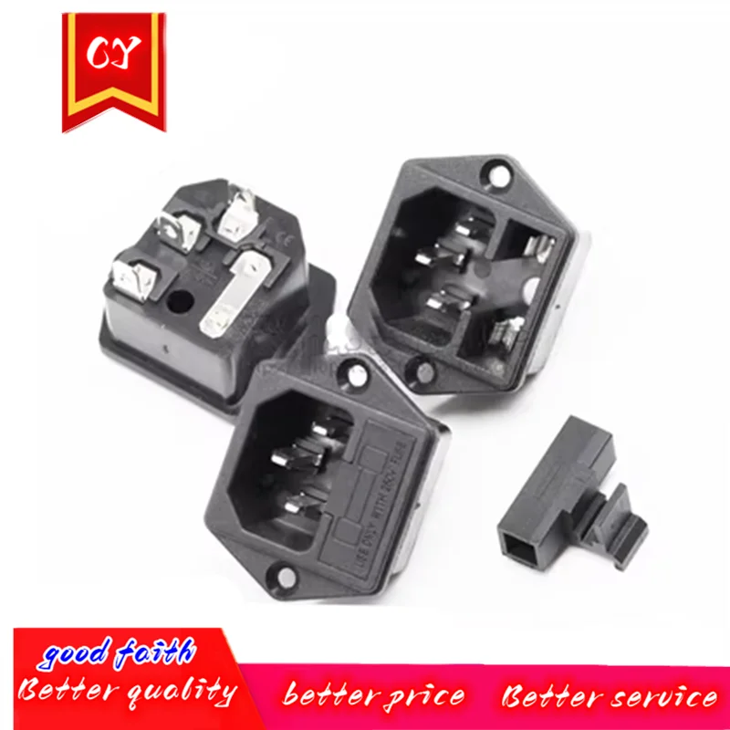 

5PCS AC-03 3pin in one AC power socket character 15A/250V male socket