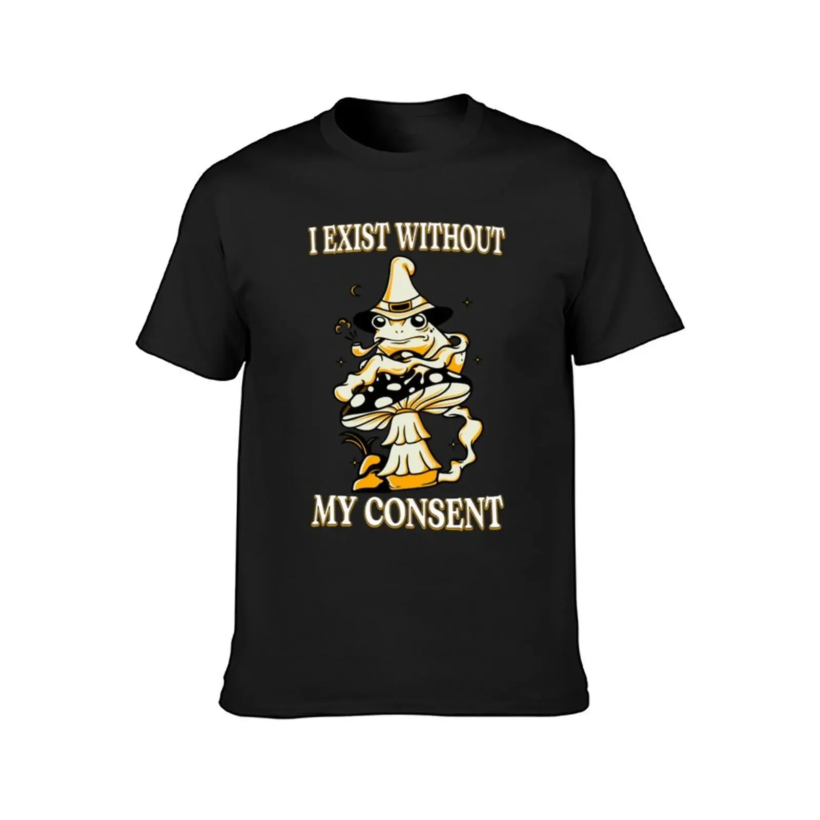 I Exist Without My Consent Frog Funny Surreal Meme Me IR T-Shirt anime stuff plain graphics men tshirt