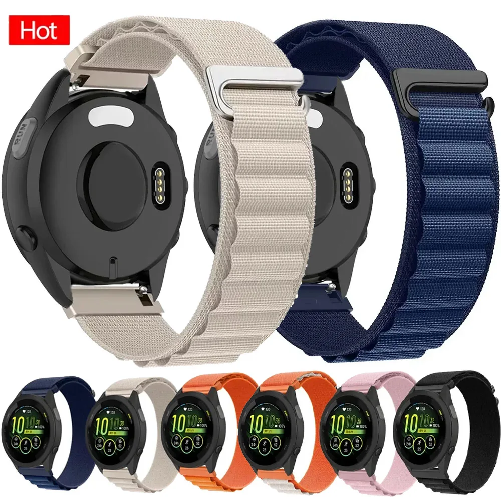 22 mm 20 mm Nylonarmband für Garmin Forerunner 970 265 165 55 965 Atmungsaktives Band für Garmin Vivomove 5 6/Venu 3 2/Active 5 6 Gürtel