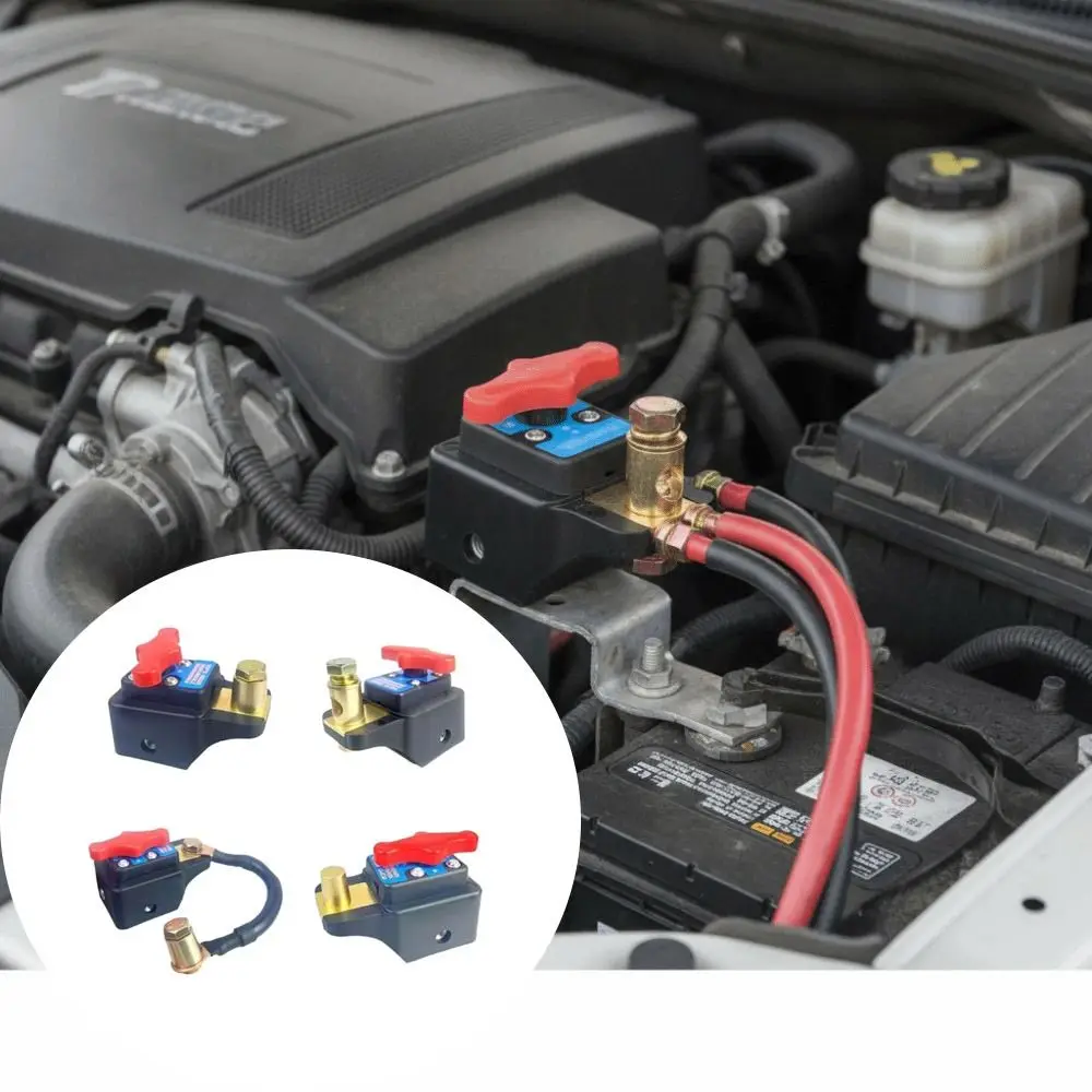 

Black Red Battery Shutdown Switch High Power Kit Battery Disconnect Switch High Power Switch For Construction Machinery