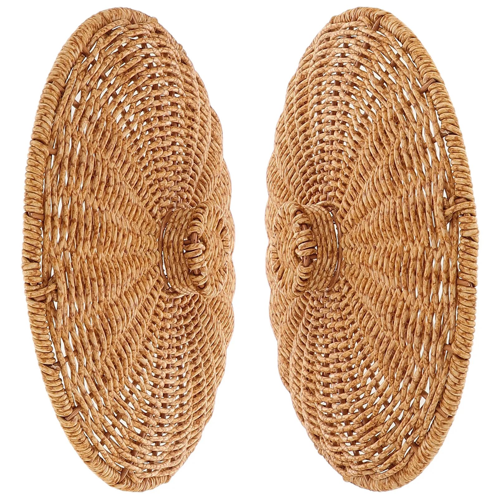 Handwoven Plastic Basket Lid Replacement Decorative Storage Bin Cover Woven Hamper Top for Picnic Basket Laundry Organizing
