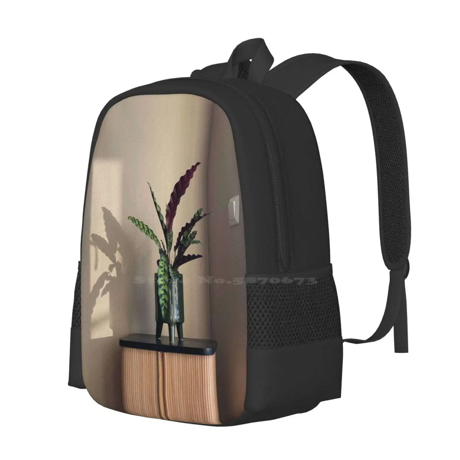 Mochila de diseño con estampado 3D para el hogar, bolsa para estudiantes