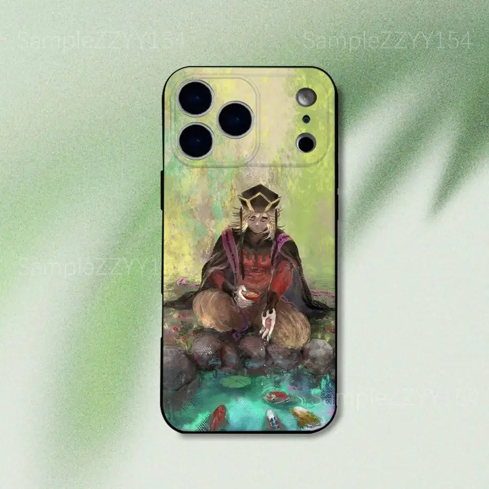 Funda de teléfono Douma d-demon s-slayer para iPhone 17,16,15,14,13,12,Pro,Max,Plus,E,SE4,Air,Mini Funda suave negra