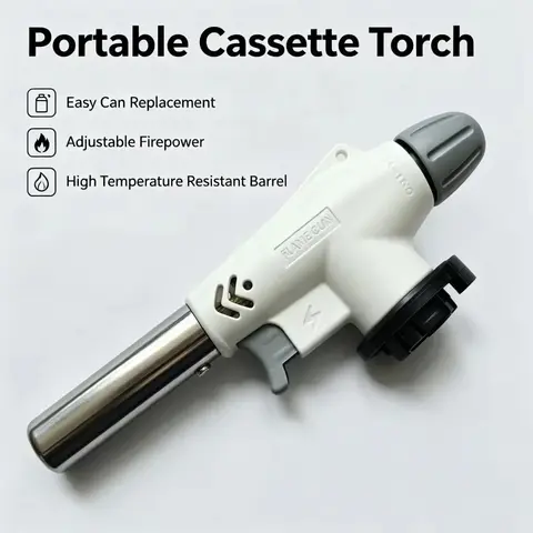 Torch Cooking AutoIgnition Butane Gas Welding-Burner Welding Gas Burner Flame Gas Torch Flame Gun Blow for BBQ Camping Cooking