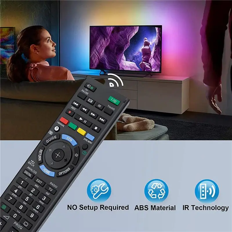 DT39 Replacement Universal Remote Control for Sony Bravia TV RM-ED047 RM-YD103 RM-ED050 RM-ED052 RM-ED053 - view 5