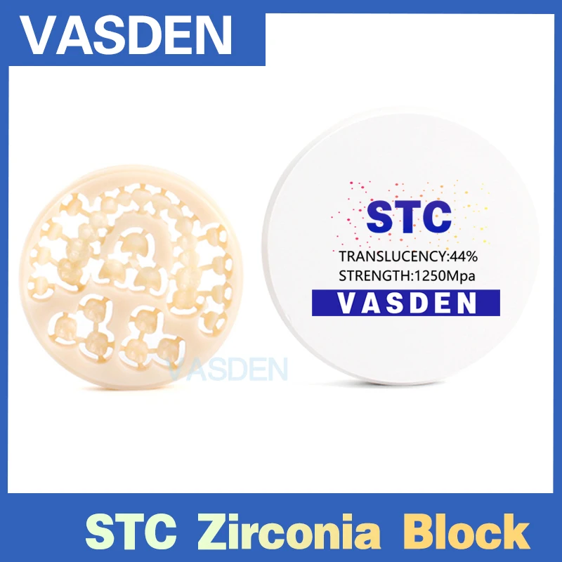 Vasden Stc B1 B2 B3 Kleur Zirkonia Schijf Tandheelkundige Laboratoriummaterialen Cadcam Blanco Gearceerde Zirkoniumschijf Keramisch 98Mm Zirkoniumoxide Blok