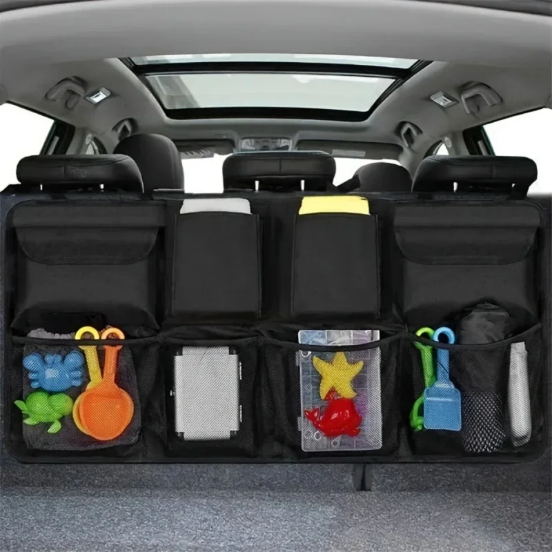 Kofferraum-Aufbewahrungstaschen Universelle Hängetaschen für die Rückenlehne des Autositzes Rücksitz-Netztaschen Auto-Aufbewahrungsboxen Auto-Aufbewahrungstaschen