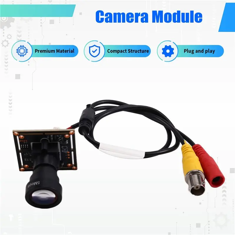 A92Z CCTV Camera Module With 1200TVL 5MP Analog Sensor 50Mm Lens For DIY Microscope Telescope Car Camera Video Doorbell PAL