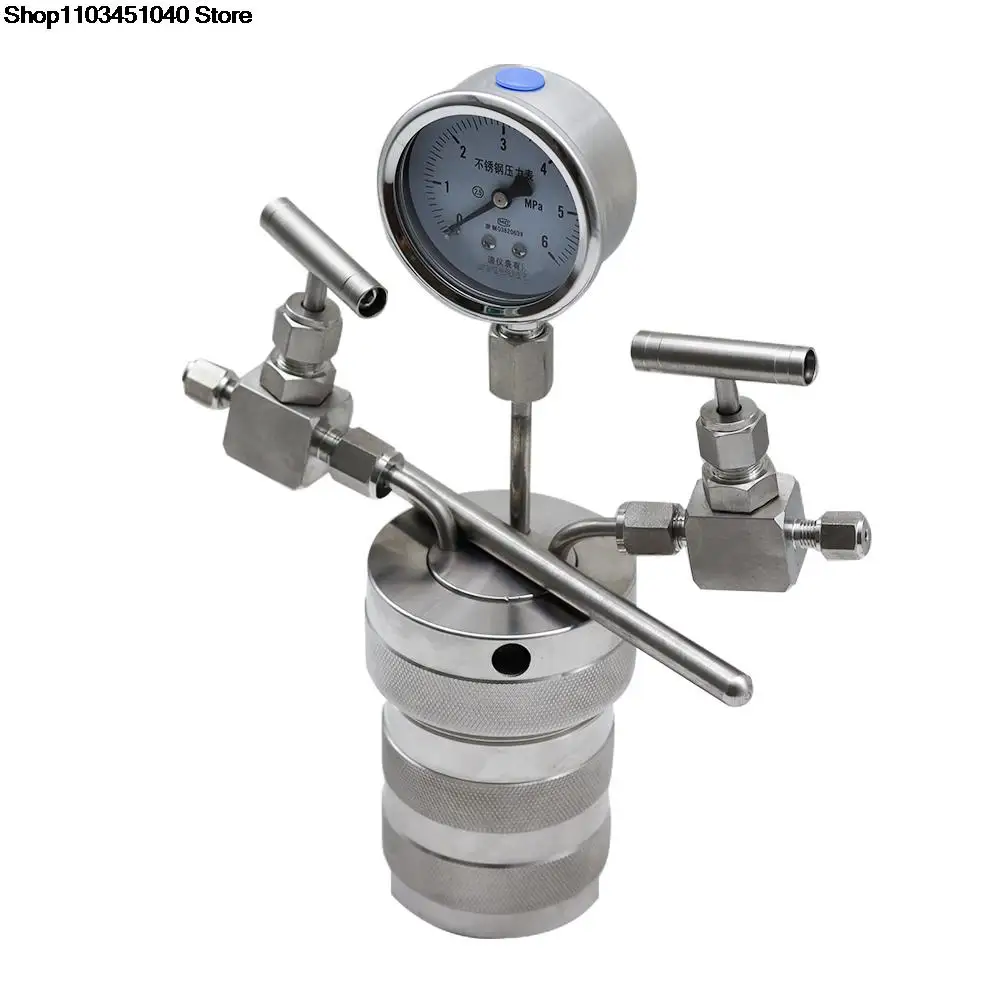 NewThe Reactor Of Hydrothermal Synthesis Autoclave Can Connect Hydrogen With PTFE Lining Pressure Gauge, With A Pressure Of 180C