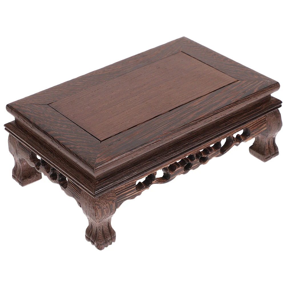 

Rectangular Wood Base Display Stand for Plant Pots Indoor Decor Pedestal Home Garden Wooden