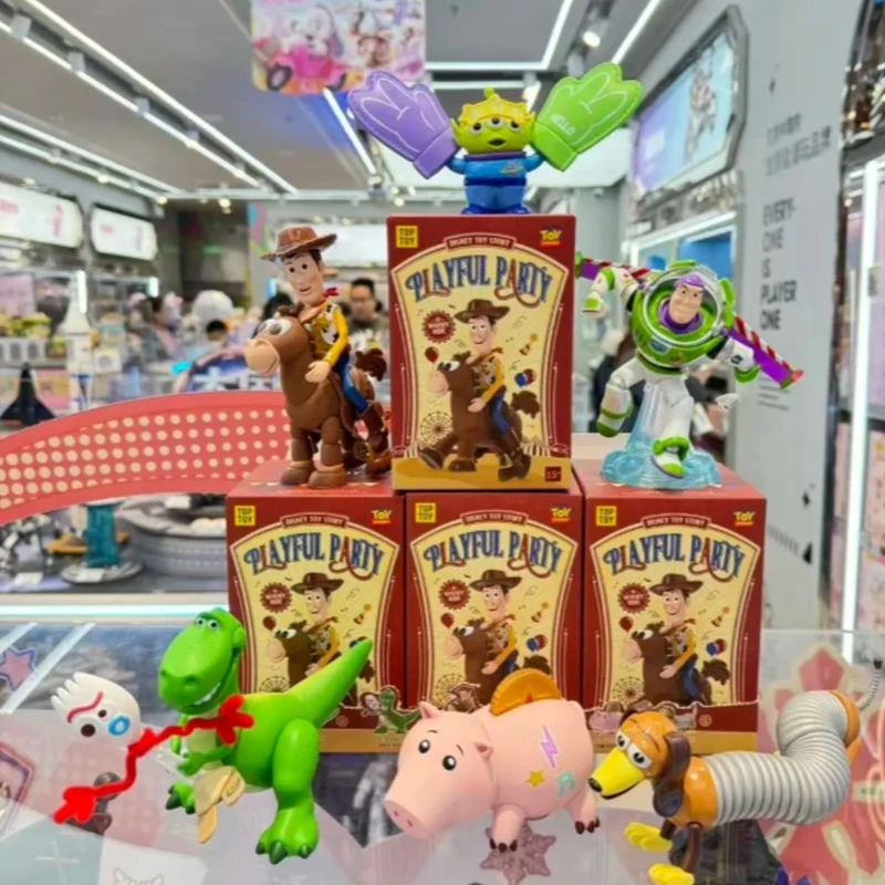 

Подлинная история игрушек Диснея, игривая вечеринка, серия, слепая коробка, милая коллекционная аниме-фигурка, сюрприз, загадочная коробка, индивидуальная игрушка в подарок