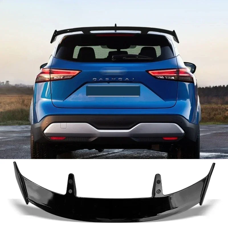 

New! Glossy Black Spoiler for Nissan Qashqai Carbon Surface Rear Windshield Wing Trunk ABS Accessories