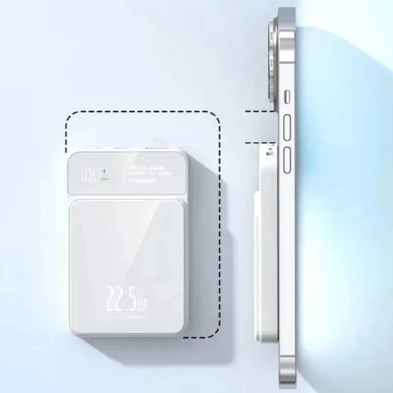 5000mAh 10000mAh 15W Fast Charging Magnetic Wireless Small Portable Power Bank for IPhone for Huawei for Xiaomi for IPad