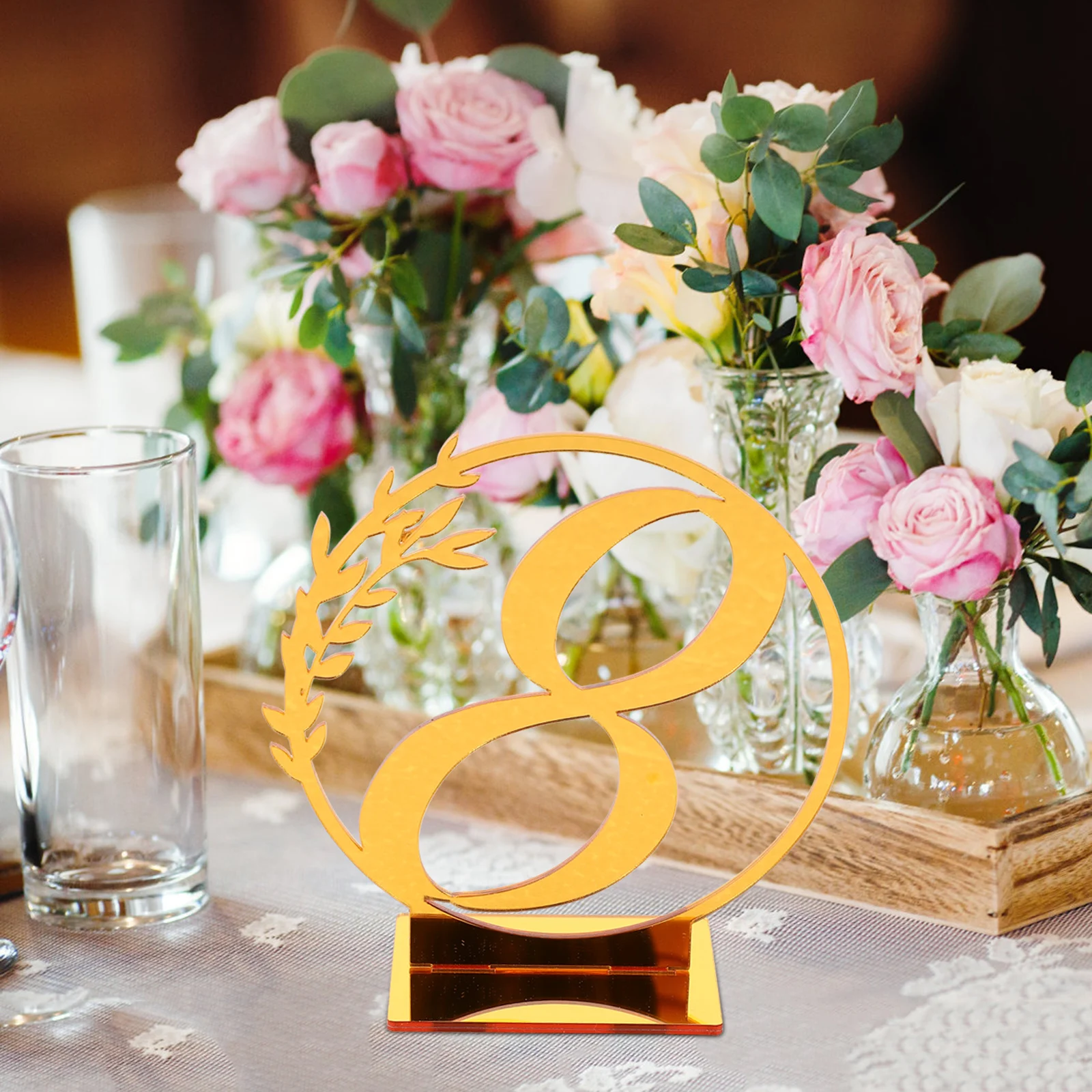 

15pcs Wedding Table Number Signs Elegant Acrylic Plates Decor Reusable Restaurant Banquet Party Seat Cards Numbers