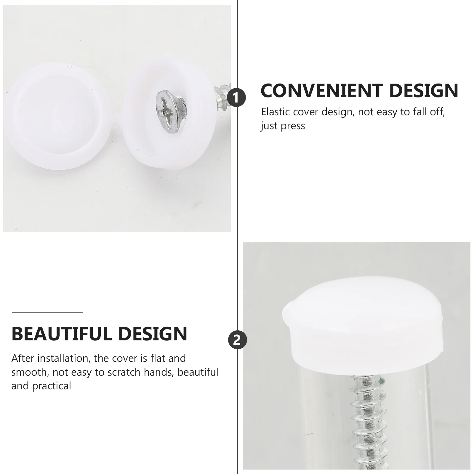 

200pcs Car Screw Caps Plastic Decorative Cover For Furniture Wall Mounting Self-Tapping Screw Protective Cover