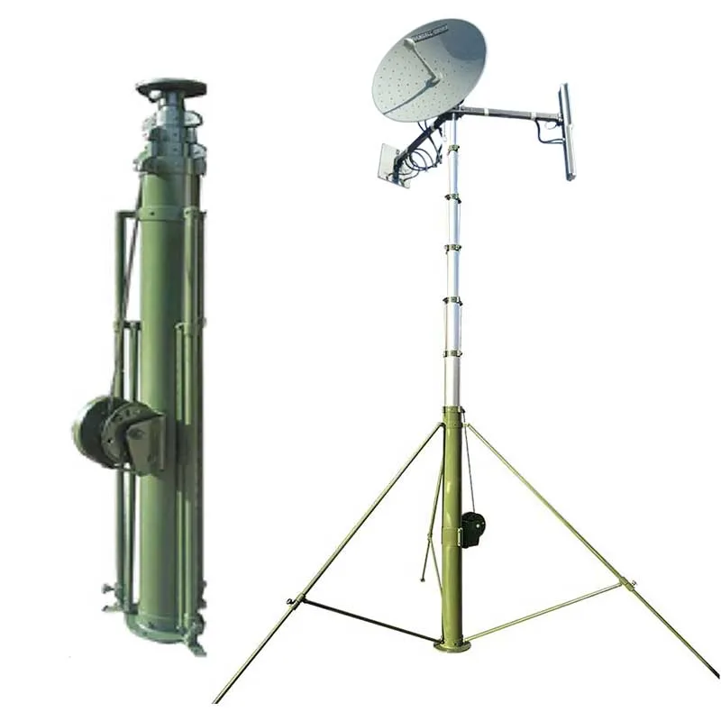 29ft 9m Extendable Manual Aluminum Alloy CE Certified Telescoping Antenna Mast & Lifting Tower Wholesale for HF Ham Radio