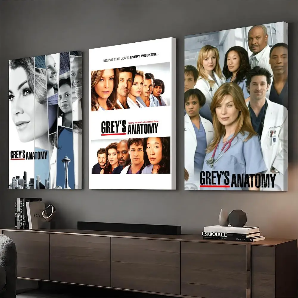 Classic TV G-Greys A=Anatomy Framed Wall Painting Ready to Hang Canvas Wall Art Poster for Bedroom Living Room Home Decor Gift