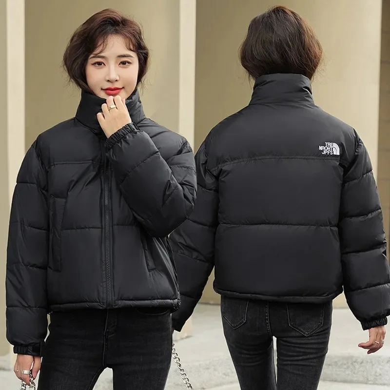 Winter Short Stitching Contrast Down Cotton-Padded Jacket Women\'s New 2023 Fashion Loose Padded Jacket Clothes Women Coat