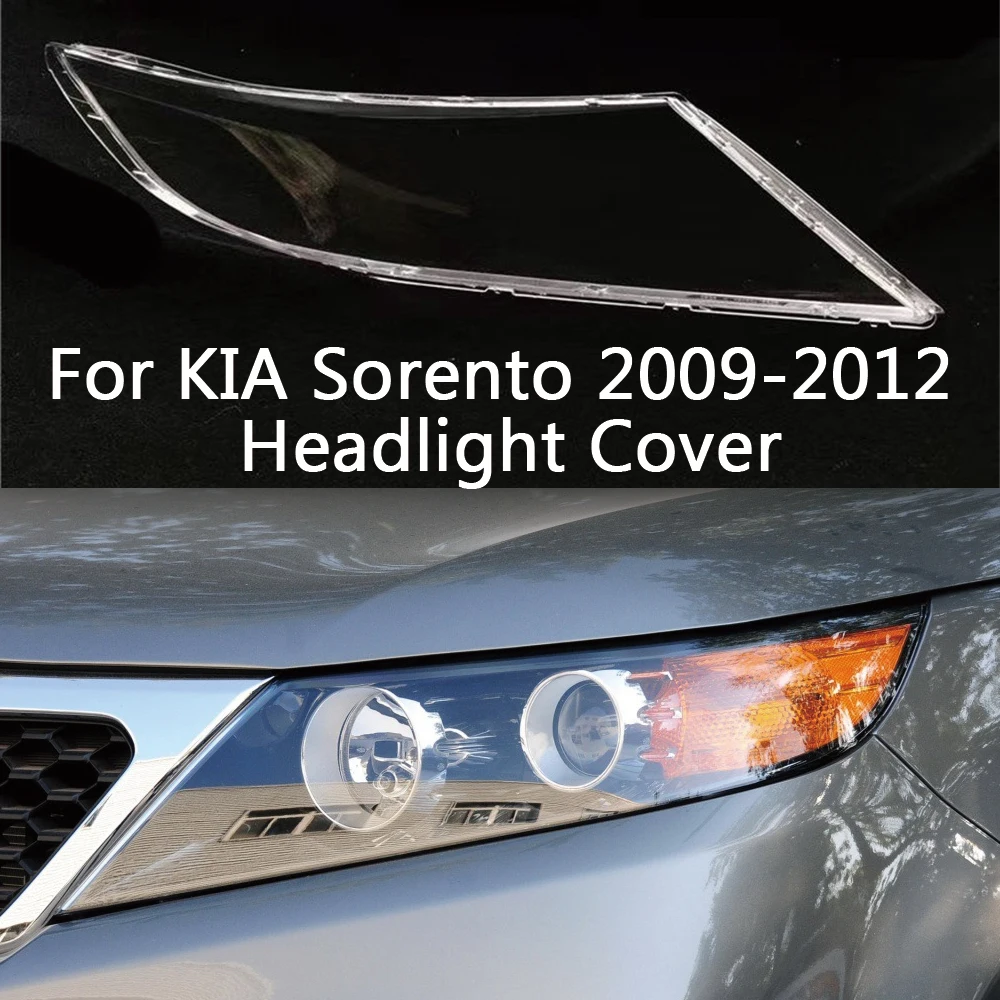 

For Kia Sorento 2009 2010 2011 2012 Front Headlight Lens Cover Headlamp Glass Shell Lampshade Transparent Lamp Shell Light Mask