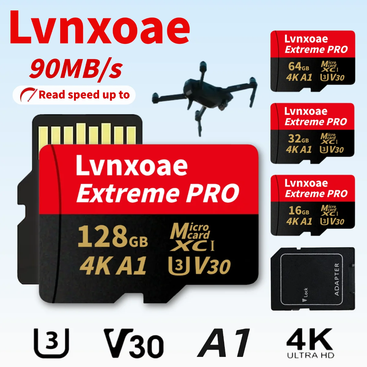 Новая высокоскоростная карта памяти A1 128 ГБ Micro SD 64 ГБ 32 ГБ 16 ГБ 8 ГБ MicroSD U3 TF флэш-карта для телефона Xiaomi, камеры, планшетного ПК