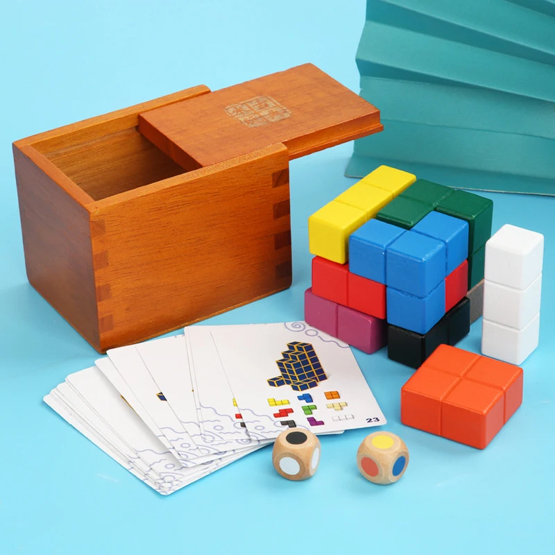 Caja De rompecabezas educativa De cubo Soma 3D para adultos y niños, desafíos cerebrales, prueba De IQ, Casse Tete Montessori Rompecabezas De Ingenio