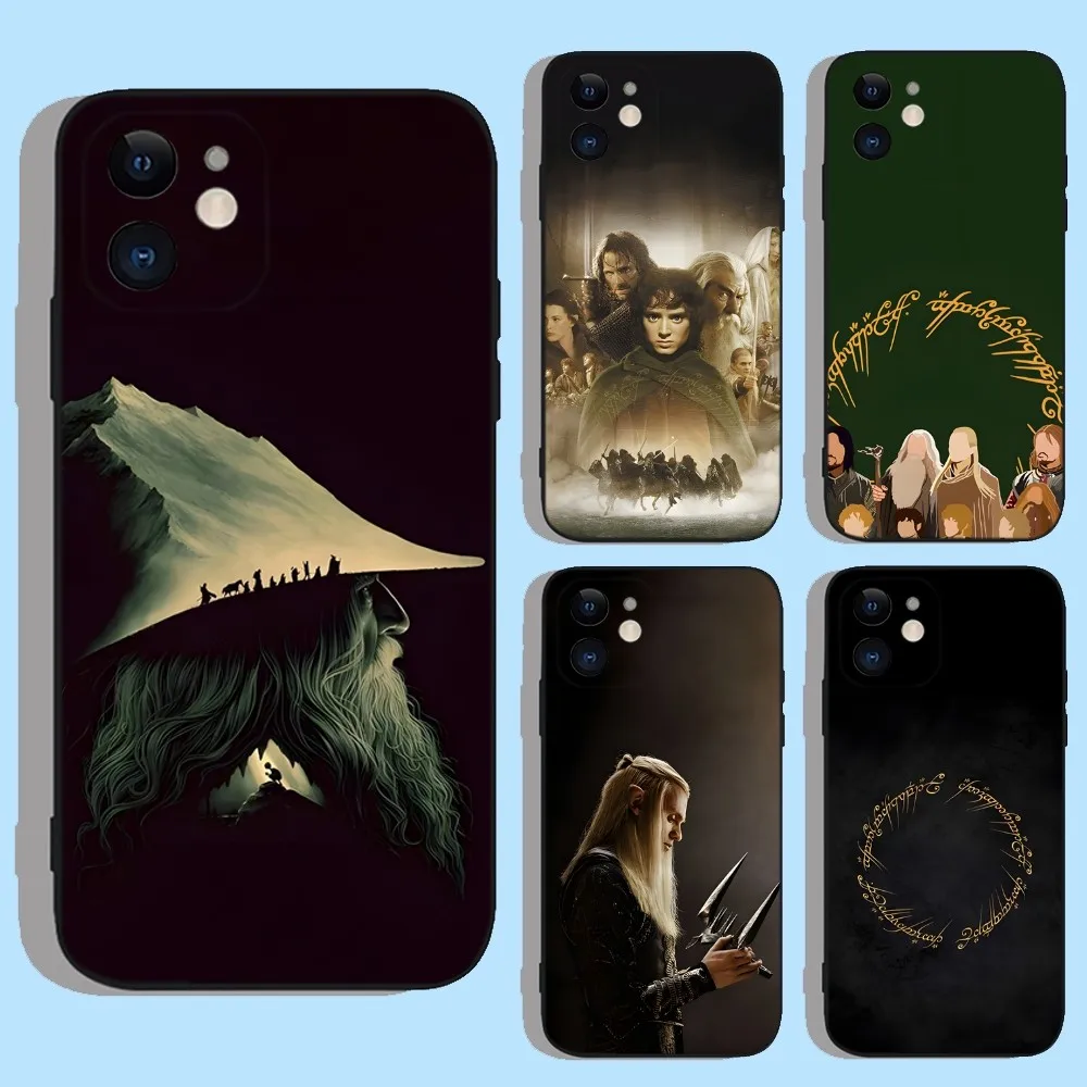 Film The L-Lord R-Rings Phone Case For iPhone 16,15,14,13,12,11,XS,XR,X,8,7,Pro,Max,Plus,mini Silicone Black Cover