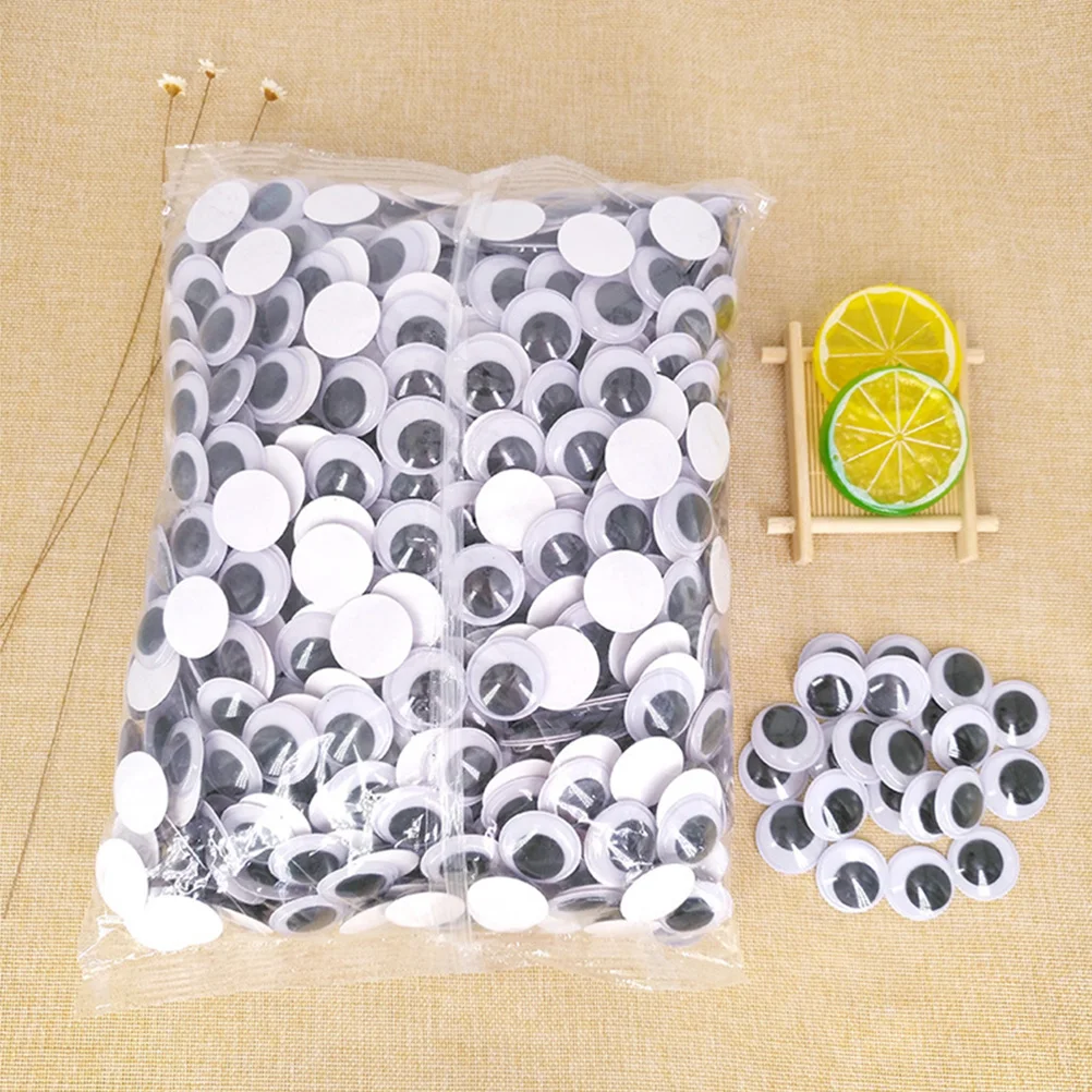 600 Stück Kunststoff-Bastelarbeiten, Sicherheits-DIY-Materialien, Ornamente mit selbstklebendem Wackeln