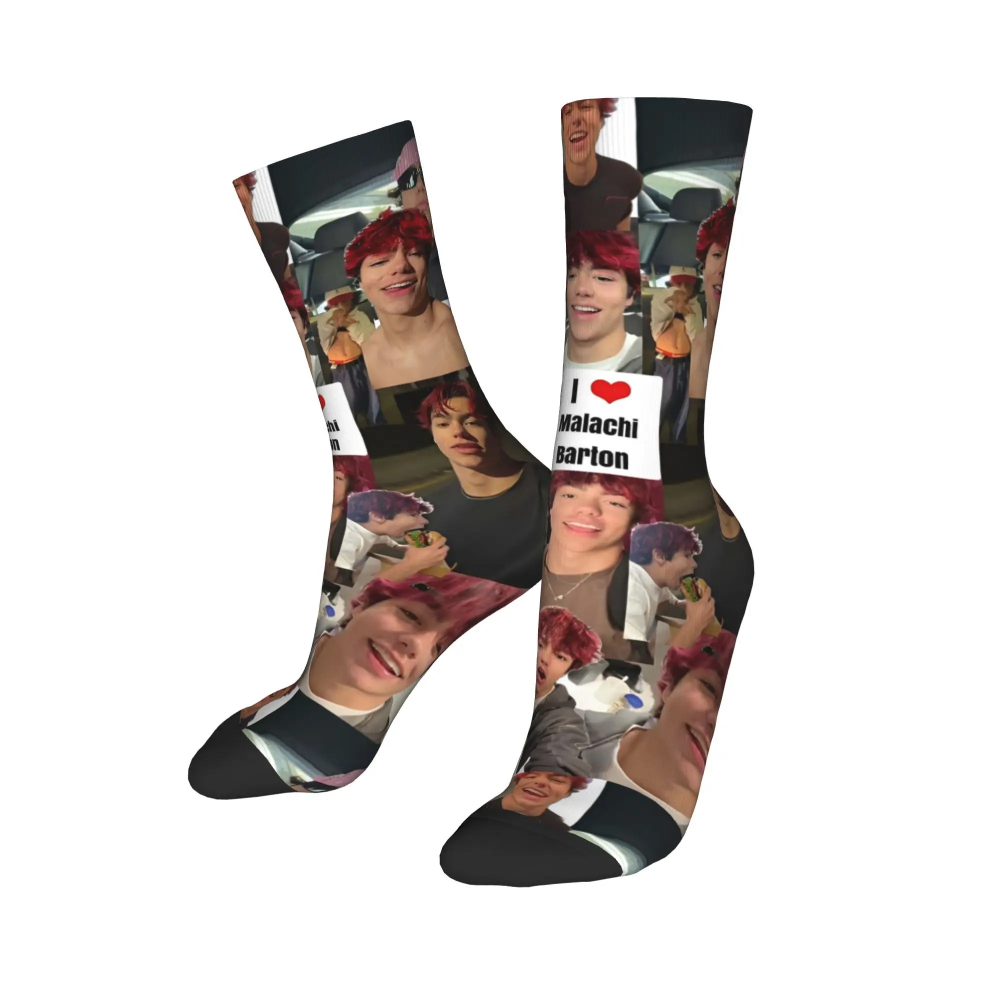 

Осенне-зимние модные мужские и женские носки с актером Малачи Бартон, дышащие футбольные носки