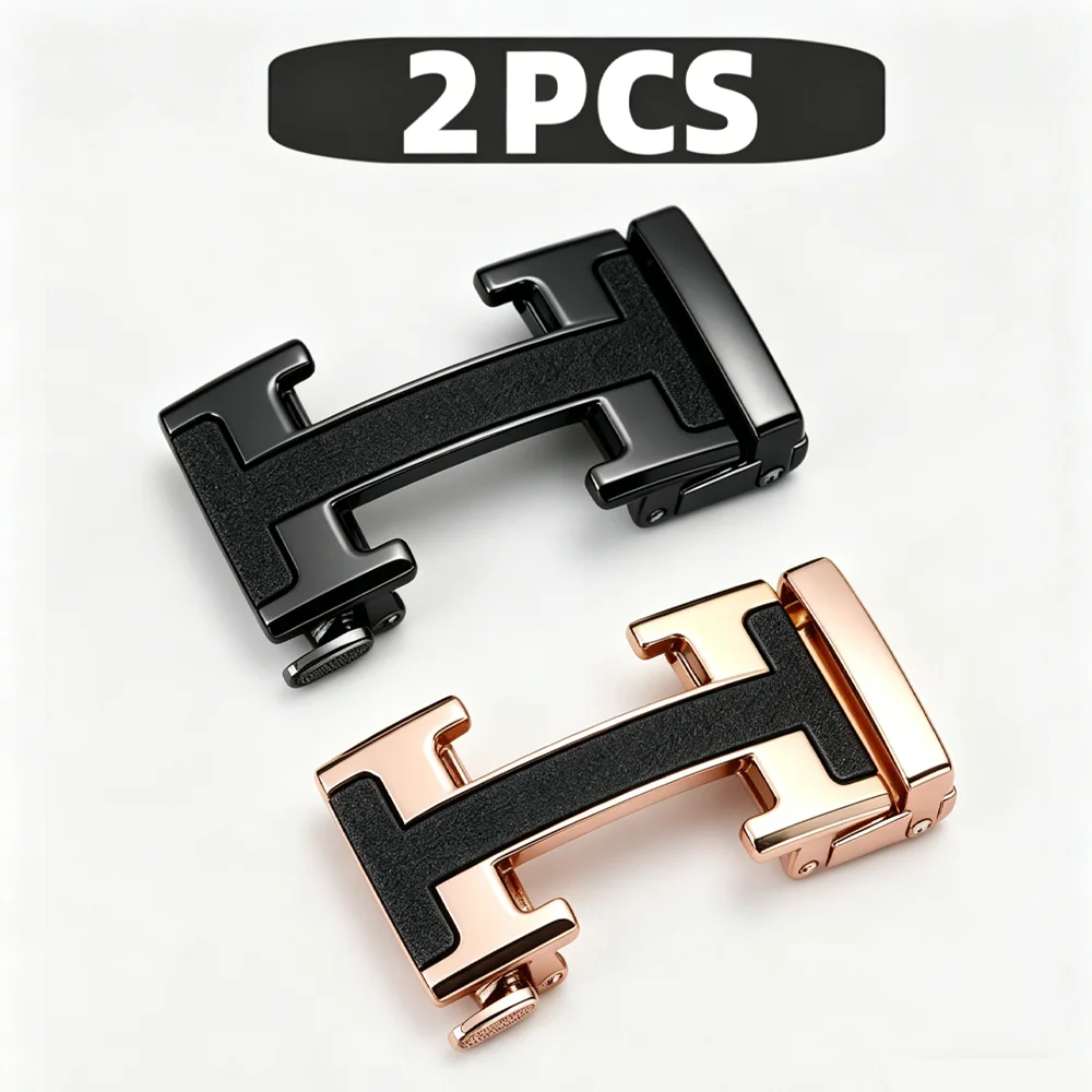Alloy Automatic Belt Buckle 3.5cm Fit 3.2-3.5cm Ratchet Belt Replacement Buckle for Men