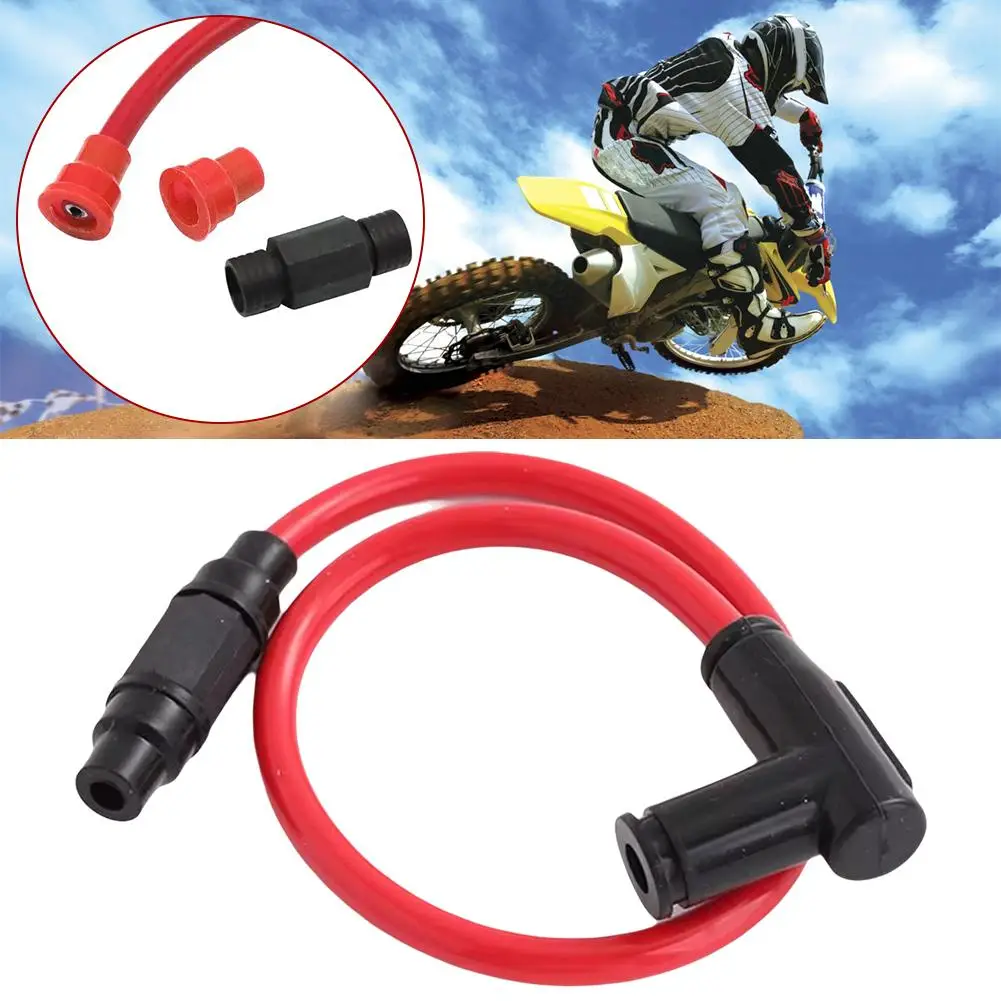 Motorcycle Universal Ignition Coil Spark Plug Power Cable For Dirt Bike Kart ATV Scooter Suit For Moped F5E9