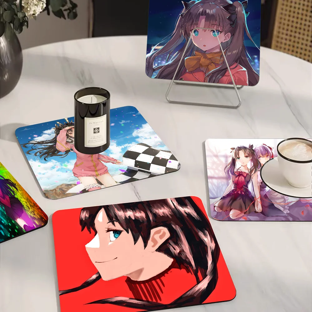 Rin Tohsaka Quick Drying Dish Mat Printed Kitchen Tableware Coffee Draining Pad Dinnerware Cup Bottle Placemat