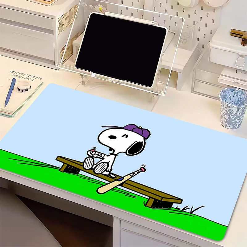 تصميم لوحة ماوس الألعاب المضادة للانزلاق قاعدة مطاطية سنوبي الكرتون تمديد سطح المكتب حصيرة للاعبين مكتب ملحقات الكمبيوتر لوحة الماوس #4