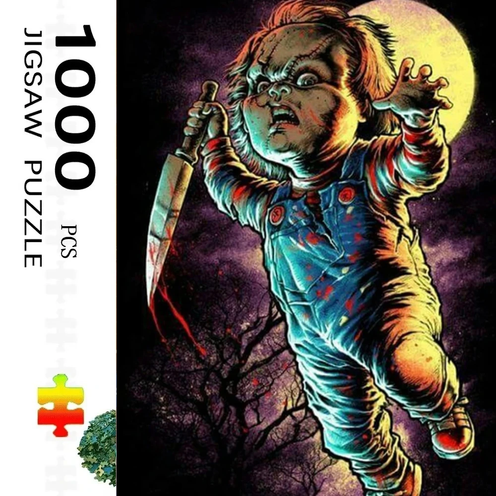 

Chucky Horror Clown Ghost Baby Movie1000 PCS Jigsaw Puzzles Challenging Family Activity Games for GameroomBedroom Livingroom