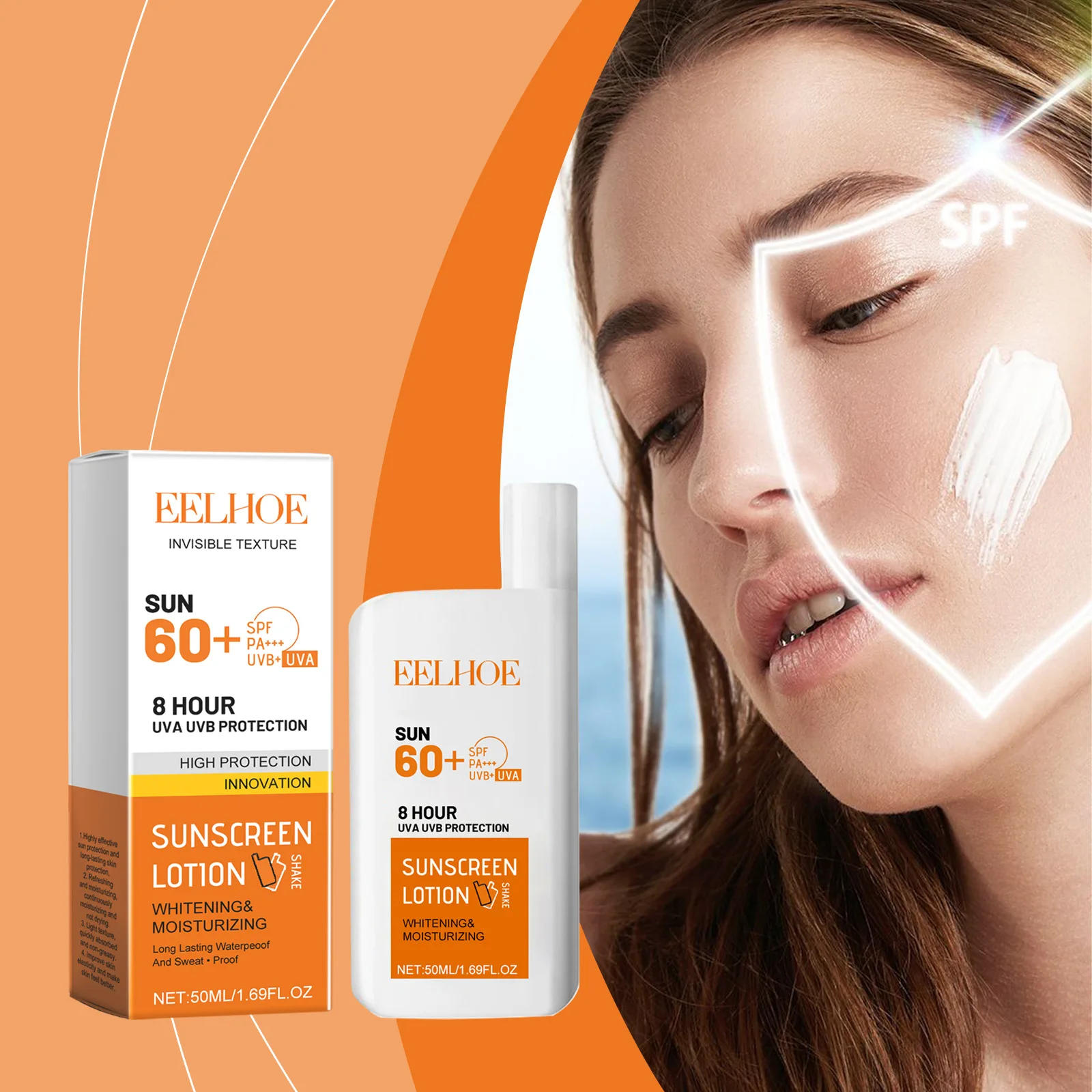 

Original Facial Body Sunscreen Sun Cream Sunblock Skin Refresh Protective Cream SPF 60 UVA Moisturizing Facial Protective Lotion