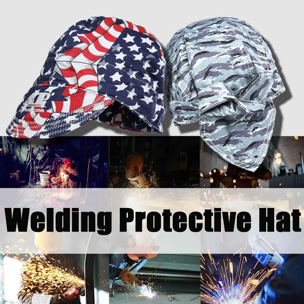 Elastic Welding Hat Sweat Absorption Welders Protective Cap Flame Resistant Head Full Protection Hoods