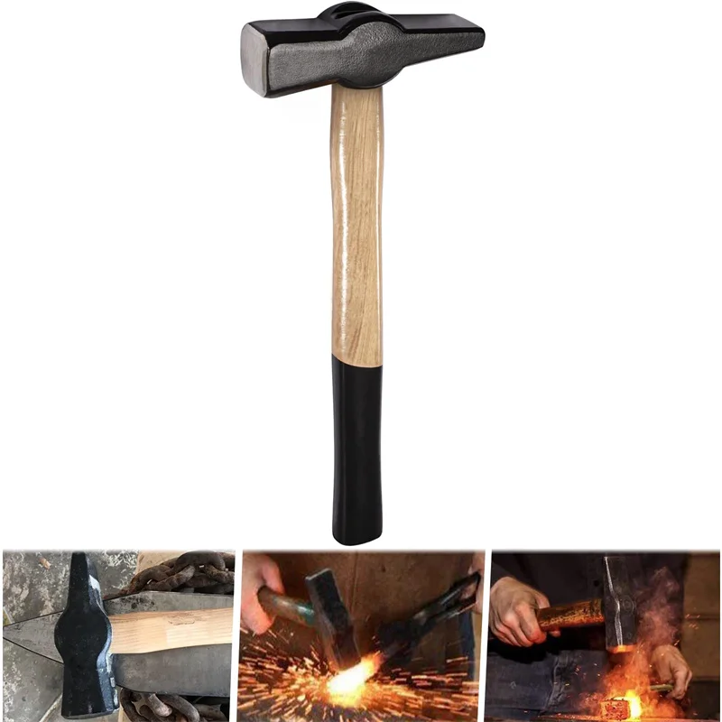 1.5 Kgs Blacksmiths' Hammer 0000811-1500 - Bladesmith Blacksmithing Hammer for Knife Making Forge Tongs Vise Tools Anvil Hammer