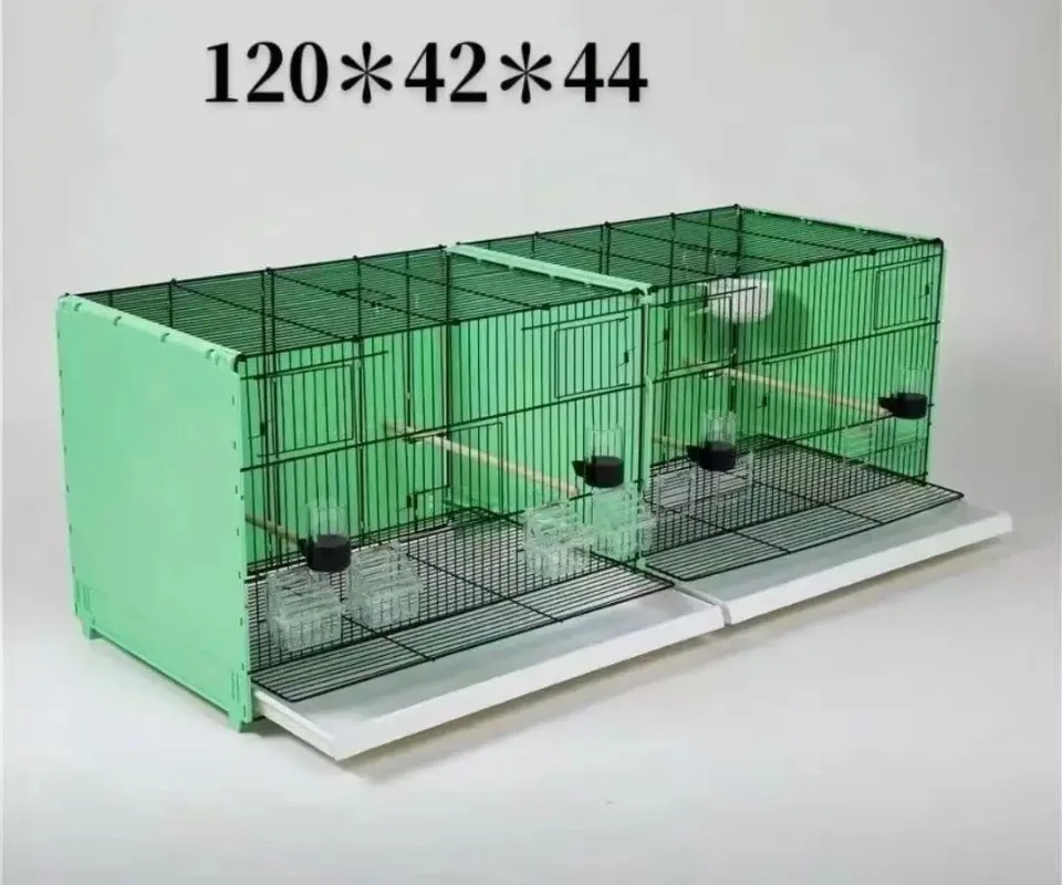 

Large Multi-Layered Bird Cage Modular Expandable for Long-Term Use without Replacement Pet Parrot Aviary with Free Stand