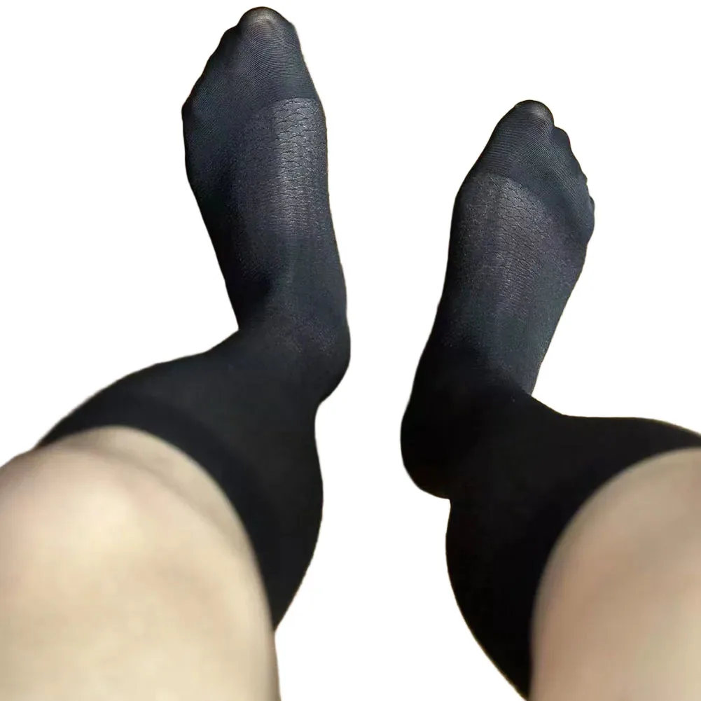 

Men Silky Ultra-thin Socks Ultra-thin Breathable Nylon Men Silky Socks Average Fit Comfortable Wear Fashionable Style