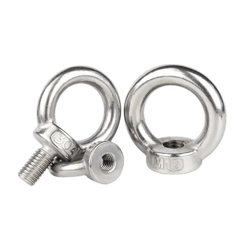 M3 M4 M5 M6 M8 M10 M12 304 Stainless Steel Lifting Eye Nuts/  Screw Ring Eyebolt Ring Hooking Nut Screws