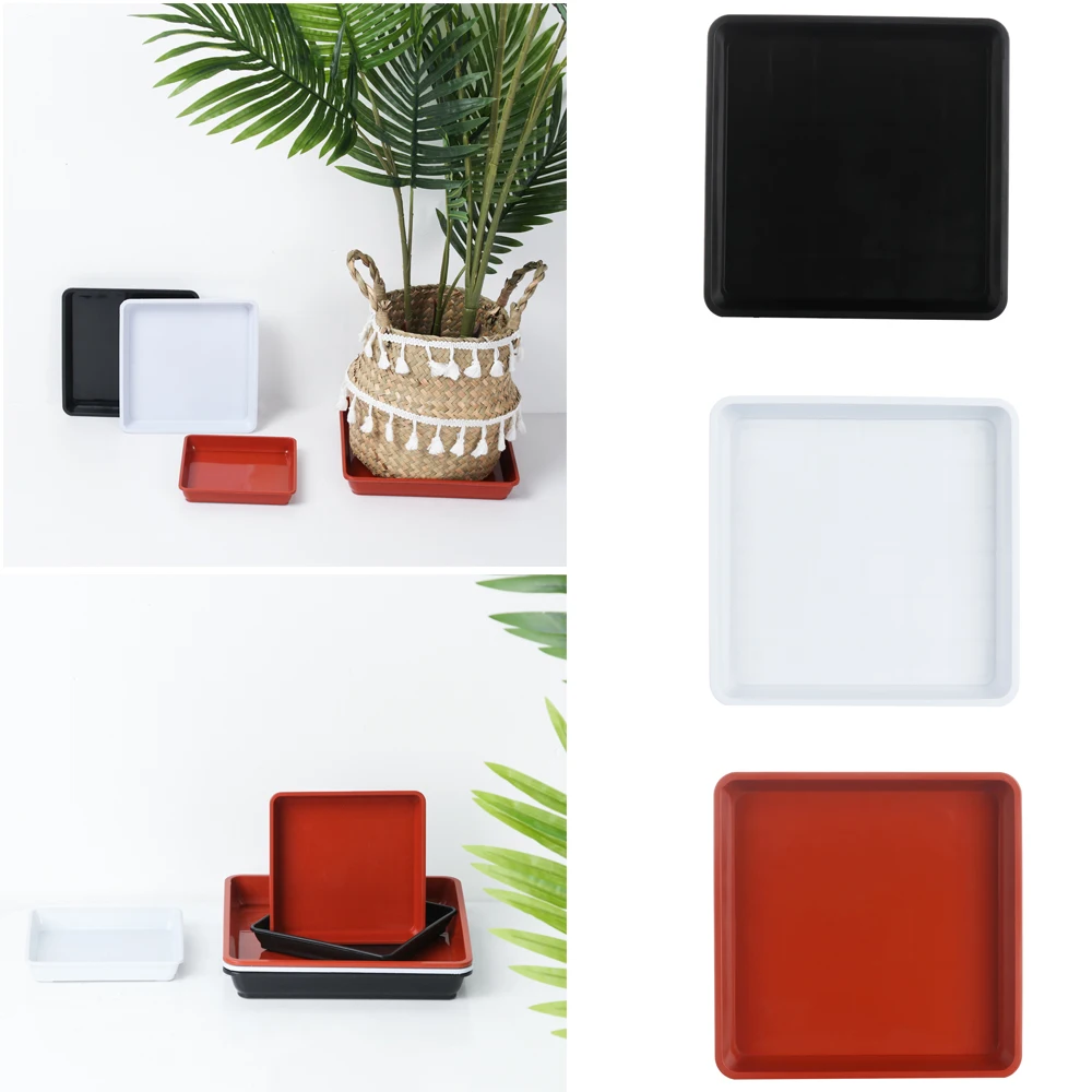 1Pcs Plant Saucer 4/6/7/8/10 inch Drip Trays Plastic Tray Saucers Indoor Outdoor Flower Pot Square
