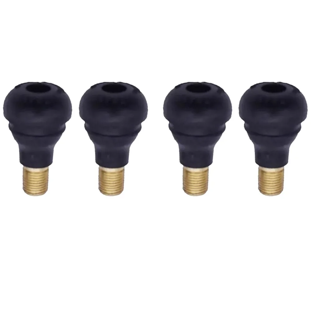 4Pcs Universal TR412 Snap-in Car Tubeless Tyre Valve Stems Rubber Copper Vacuum Tire Air Valve for Auto Motorcycle Moto