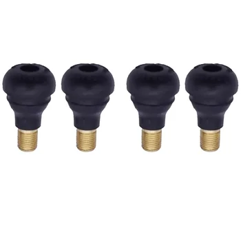 4 Stuks Universele TR412 Snap-in Auto Tubeless Ventielstelen Rubber Koper Vacuüm Band Luchtventiel voor Auto motorfiets Moto