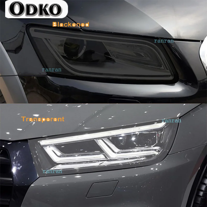 

Для Audi Q5 SQ5 Quattro Facelift 2021 2022 тонировка автомобильной фары Дымчатая Черная защитная пленка прозрачная ТПУ стикер аксессуары