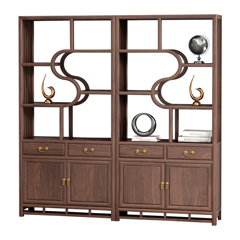 Bogu shelf Duobao Pavilion tea room tea cabinet bookshelf household antique display cabinet partition screen entrance shelf