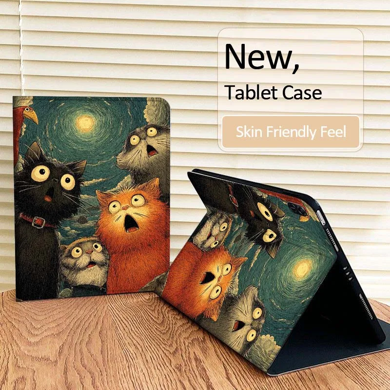 

Anime Cat illustration Tablet Case For Honor Tab Pad 6 7 8 9 X8 V7 V8 X9 13 X8a X9a Pro 10 Magic GT GT2 10.1 13.3 Inch