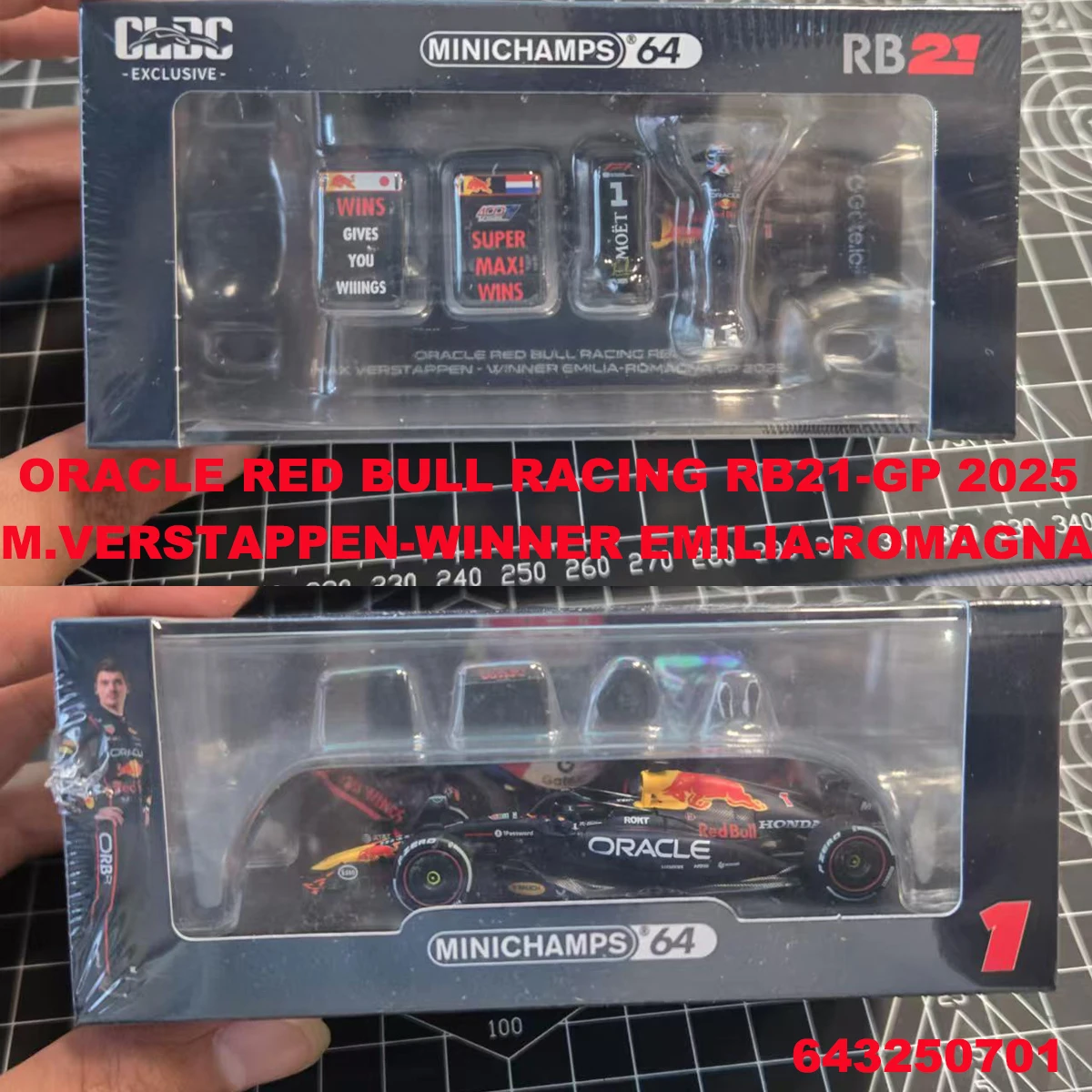 Op voorraad: MINICHAMPS 1:64 MCL39L Norris # 4 F1 533258804/533258884 Diecast automodel Wereldkampioen 2025 Post Season Testing