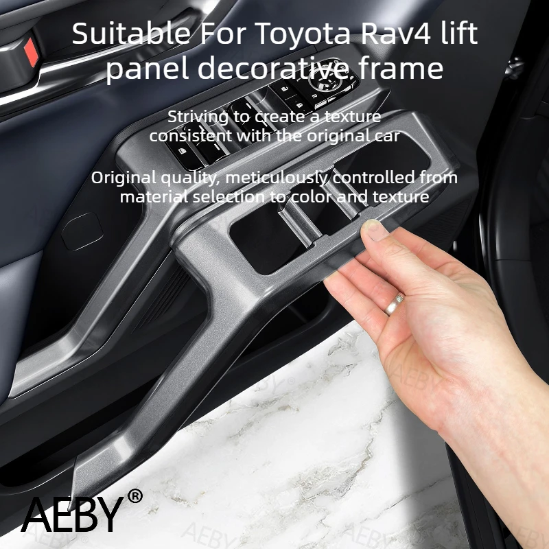 

For Toyota Rav4 2020-2026 window switch decoration,Door panel cover decorative frame,Door panel decoration,interior Accessories