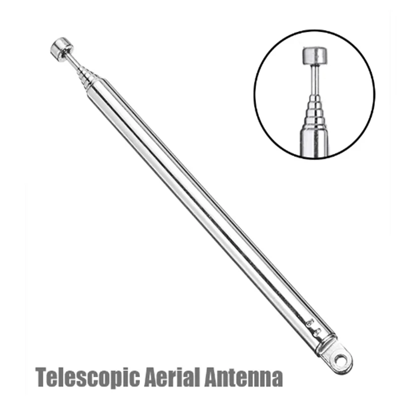 Telescopic Antenna FM AM Radio  7 Section Replacement Telescopic Aerial Antenna TV Radio DAB AM/FM Universal  Aerial Receiver