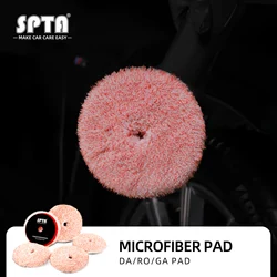 (Single Sales) SPTA 3/5/6 Inch Microfiber Polishing Buffing Hook & Loop Wax Removal Finishing Foam Pad DA RO Polisher